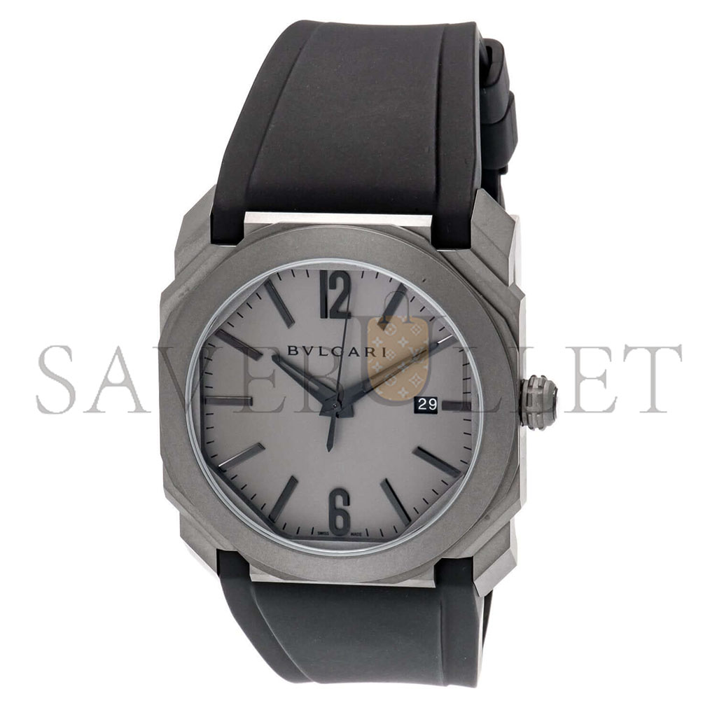 BVLGARI  AUTOMATIC GREY DIAL 41MM MEN'S WATCH 102858